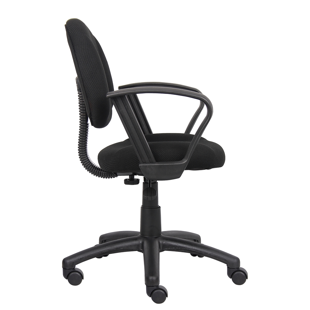 Boss Black  Deluxe Posture Chair W/ Loop Arms. Picture 6