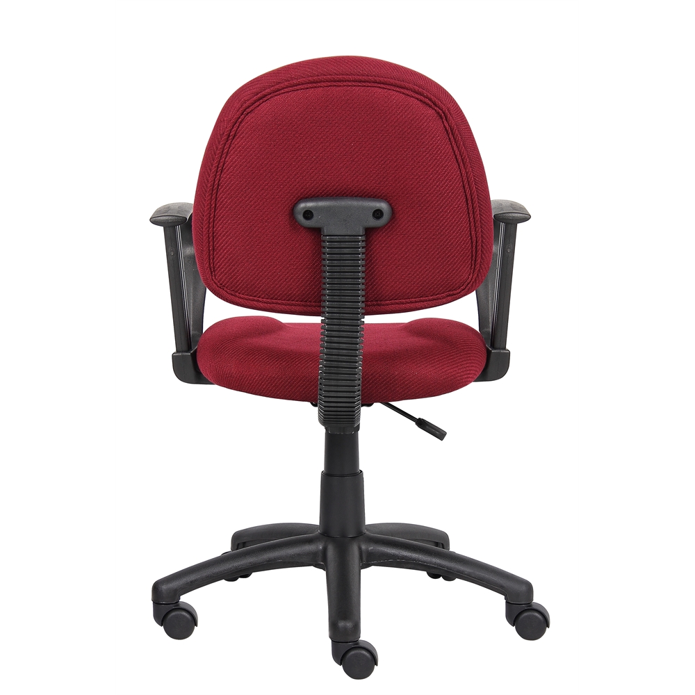 Boss Burgundy  Deluxe Posture Chair W/ Loop Arms. Picture 2