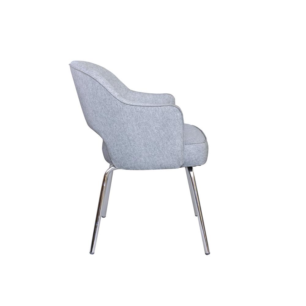 Grey Linen Guest Chair. Picture 2