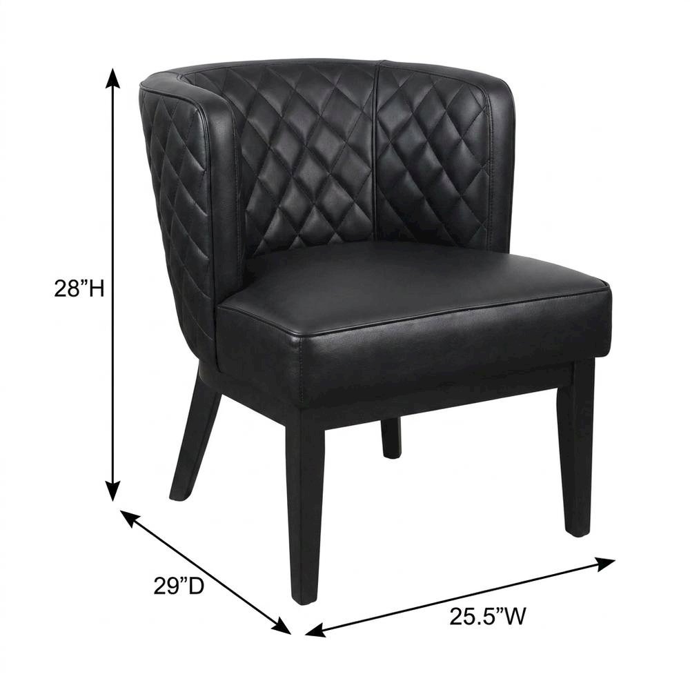 Plush Upholstered Accent Chair with Cushioned Back for Dining Room. Picture 5