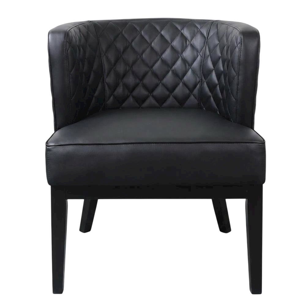 Plush Upholstered Accent Chair with Cushioned Back for Dining Room. Picture 1