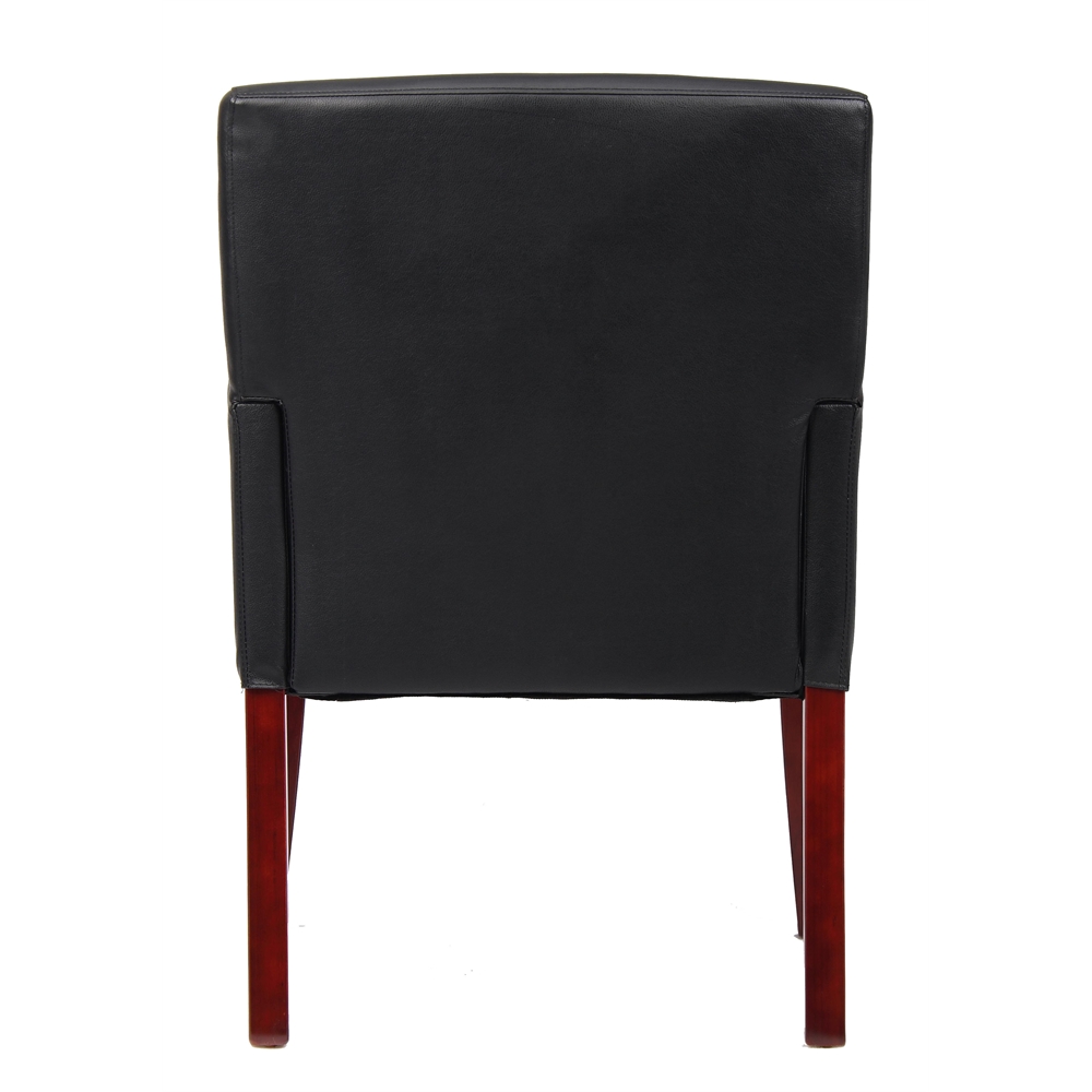 Boss Box Arm Guest Chair W/Mahogany Finish. Picture 4