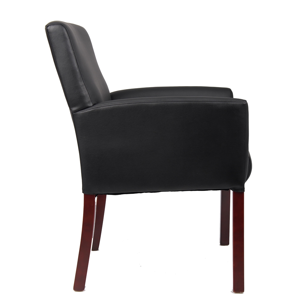 Boss Box Arm Guest Chair W/Mahogany Finish. Picture 3