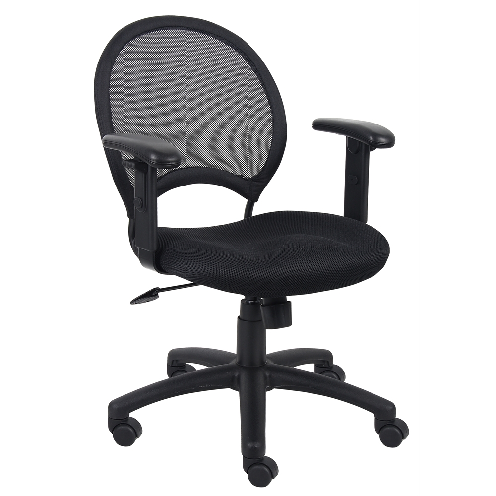 Boss Mesh Chair With Adjustable Arms. Picture 1
