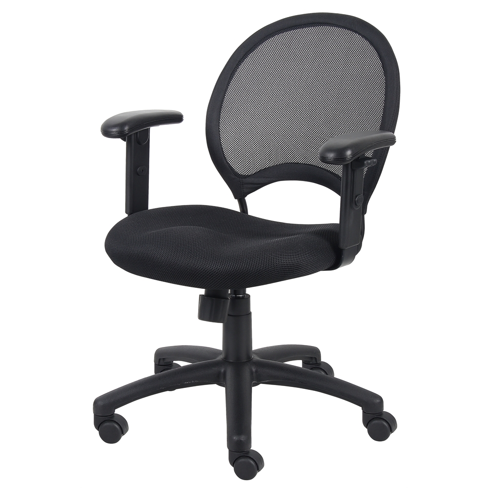 Boss Mesh Chair With Adjustable Arms. Picture 5