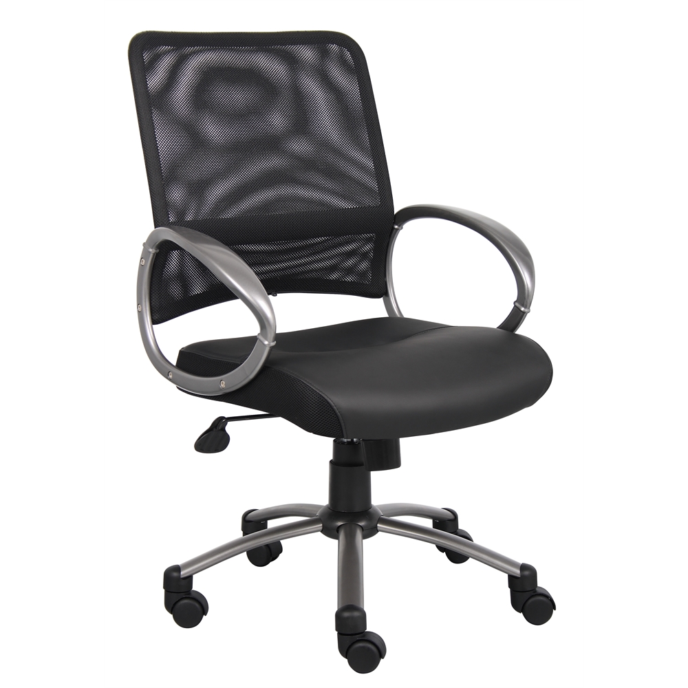 Boss Mesh Back W/ Pewter Finish Task Chair. Picture 1