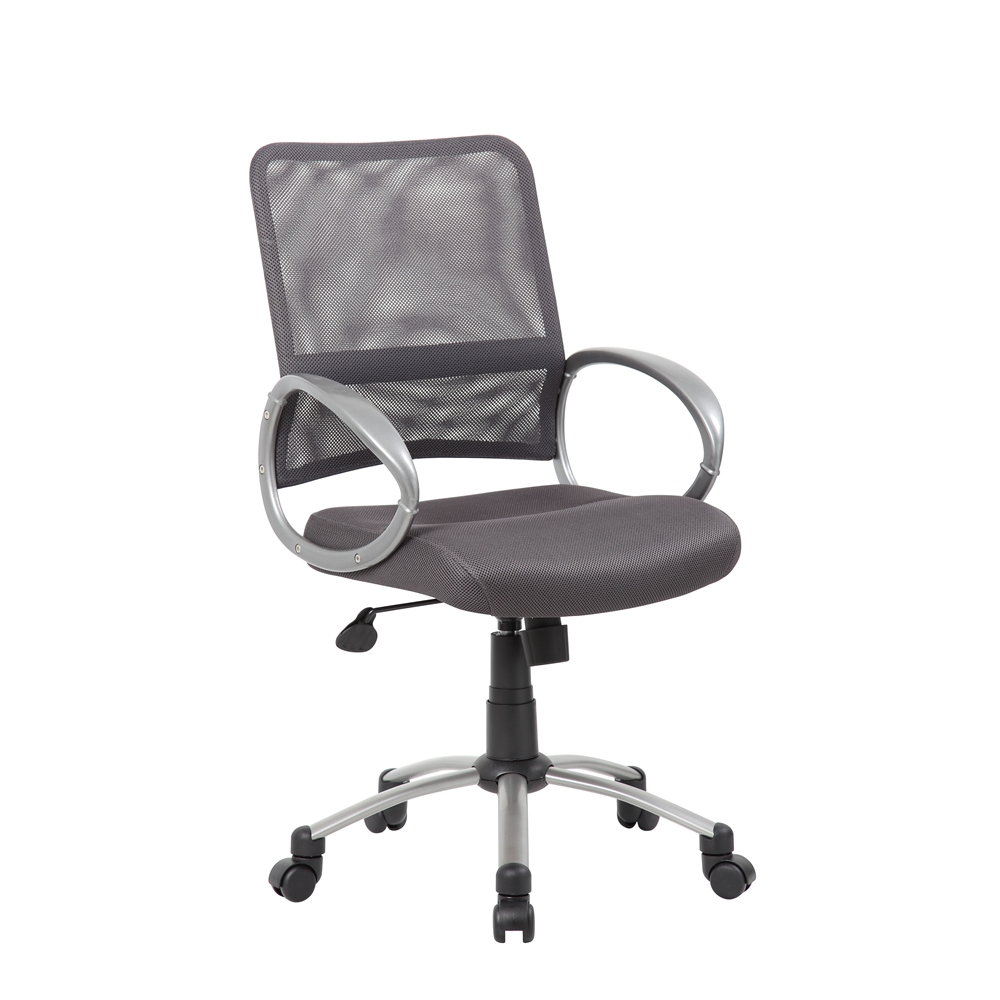 Boss Mesh Back W/ Pewter Finish Task Chair. Picture 1