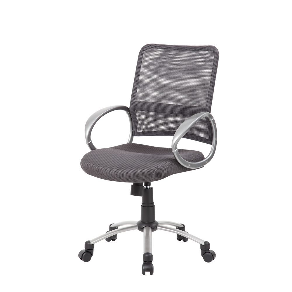 Boss Mesh Back W/ Pewter Finish Task Chair. Picture 4