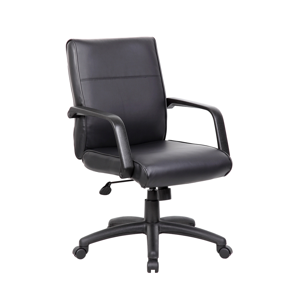 Boss Mid Back Executive Chair In LeatherPlus. Picture 1