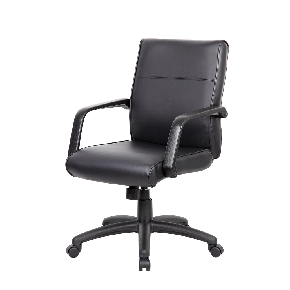 Boss Mid Back Executive Chair In LeatherPlus. Picture 4