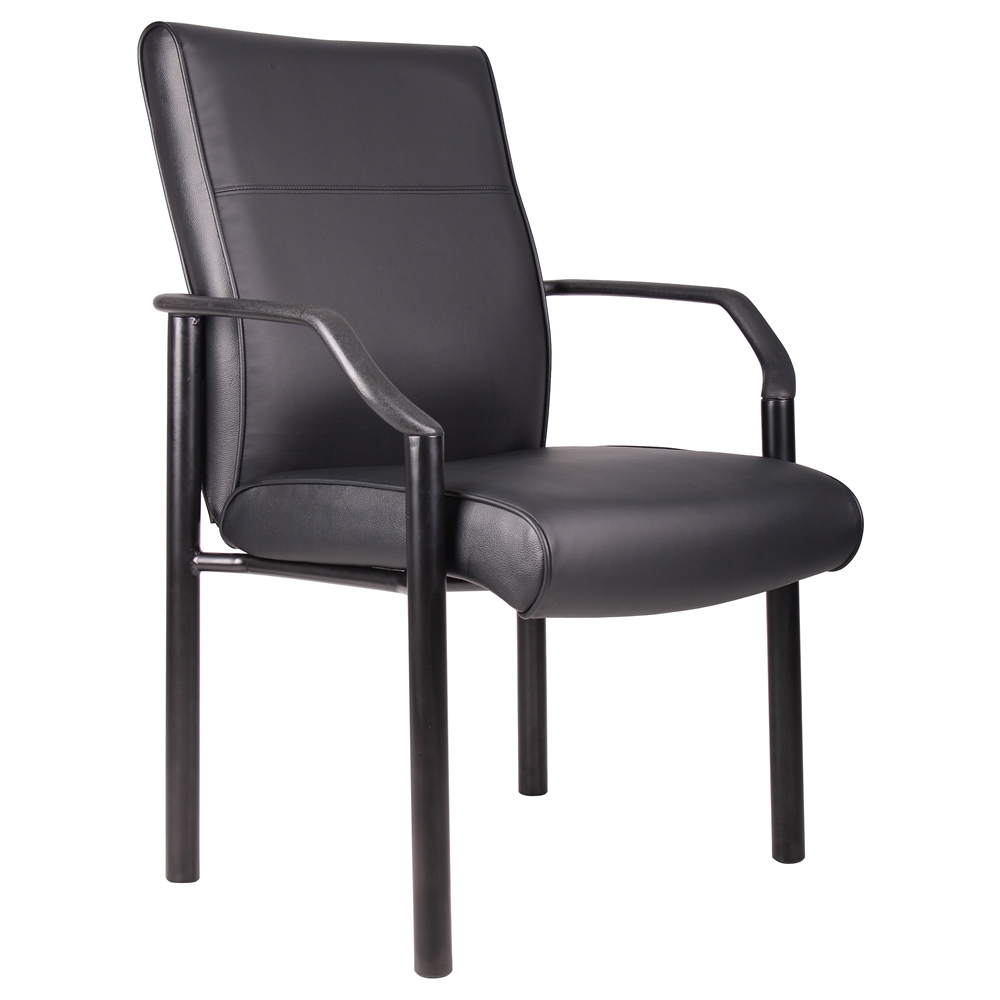 Boss Mid Back Guest Chair In LeatherPlus. Picture 2