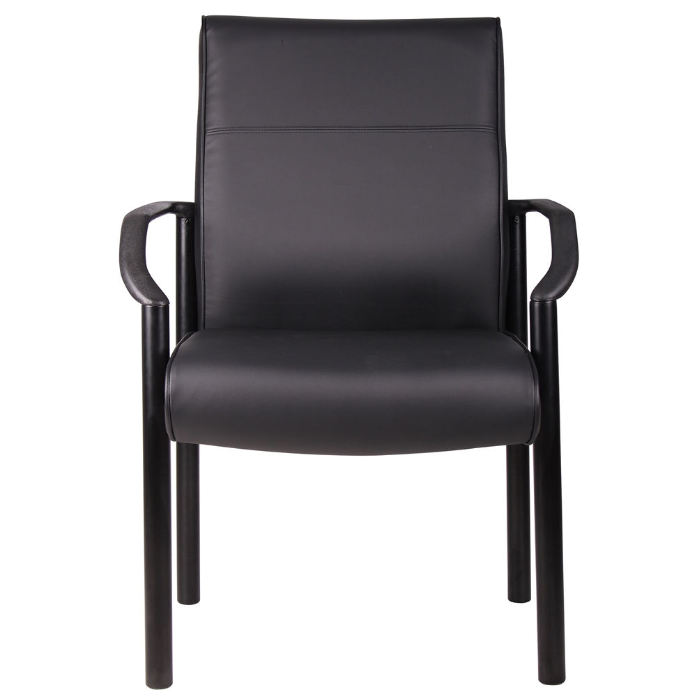 Boss Mid Back Guest Chair In LeatherPlus. Picture 1