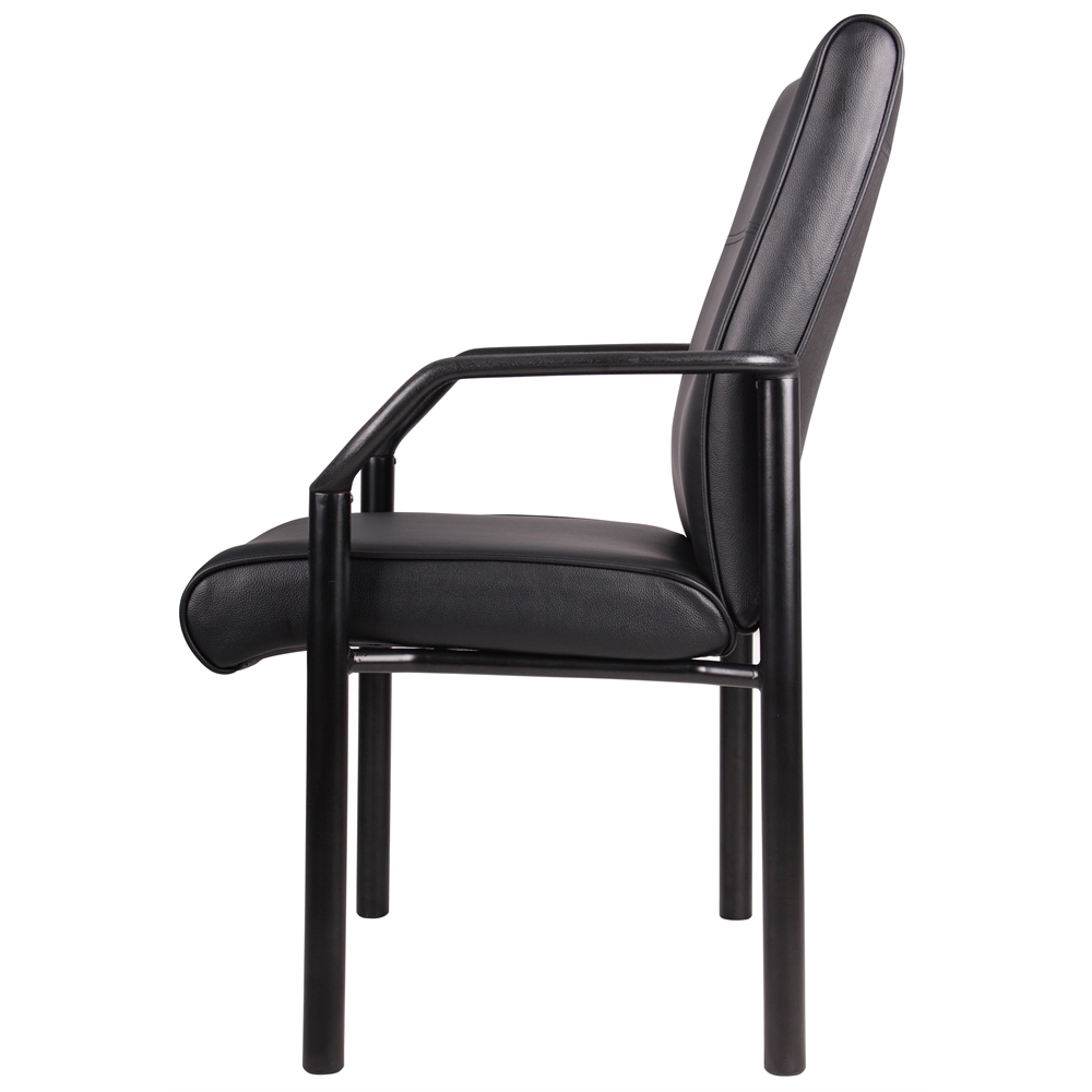 Boss Mid Back Guest Chair In LeatherPlus. Picture 4