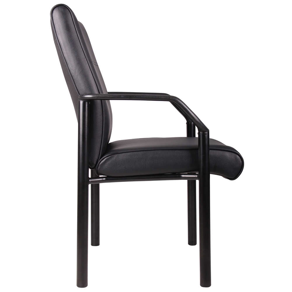 Boss Mid Back Guest Chair In LeatherPlus. Picture 3