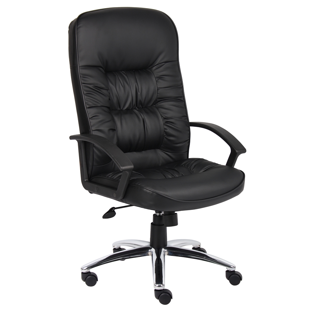 Boss High Back LeatherPlus Chair W/ Chrome Base. Picture 6