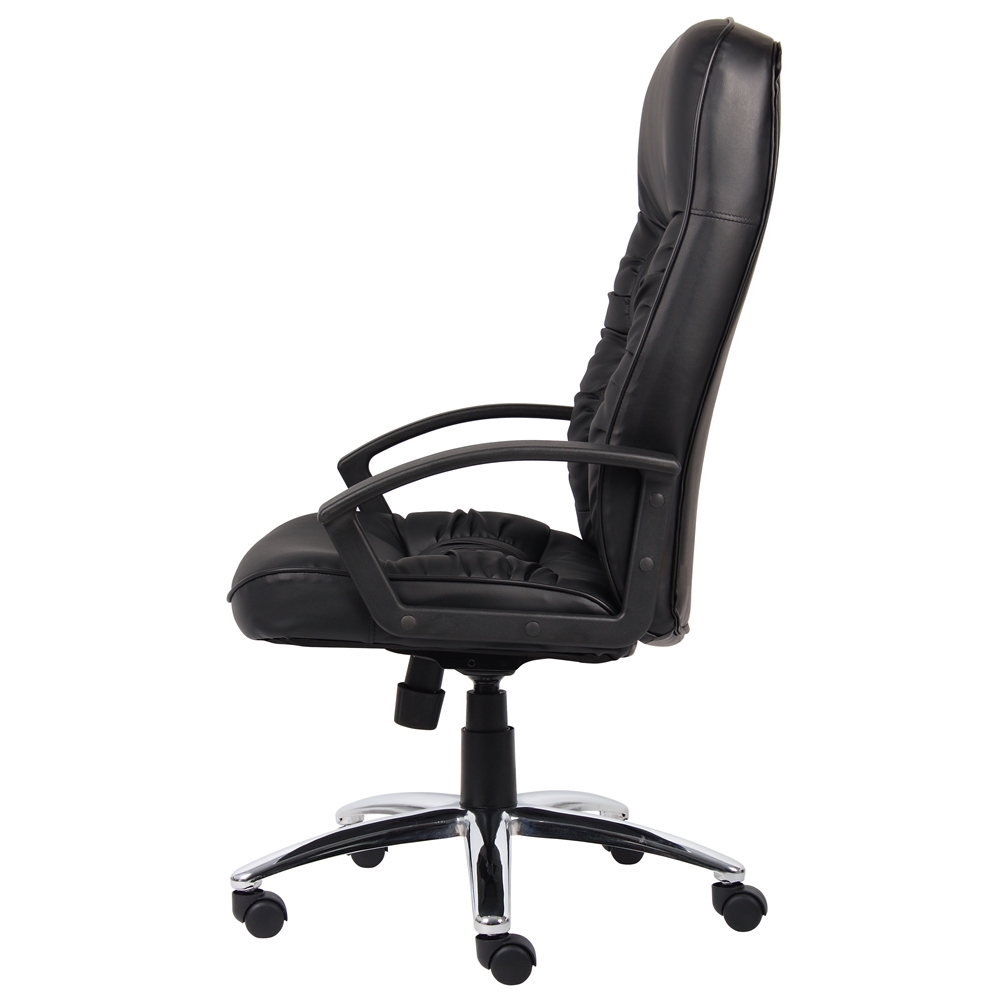 Boss High Back LeatherPlus Chair W/ Chrome Base. Picture 4
