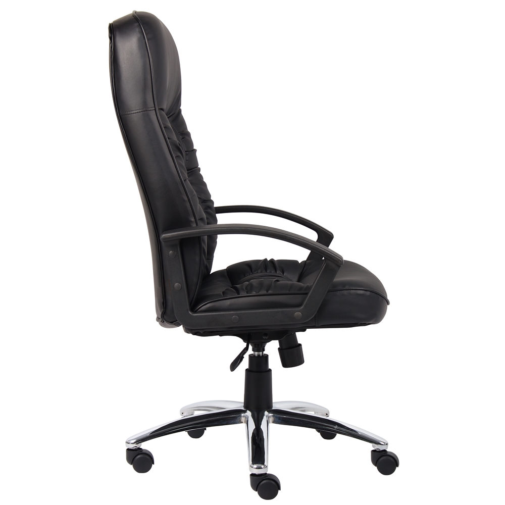 Boss High Back LeatherPlus Chair W/ Chrome Base. Picture 5