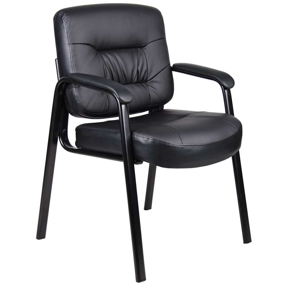 Boss Executive Mid Back LeatherPlus Guest Chair. Picture 1
