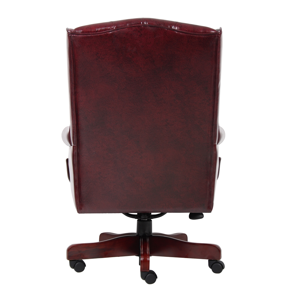 Boss Wingback Traditional Chair In Burgundy. Picture 2