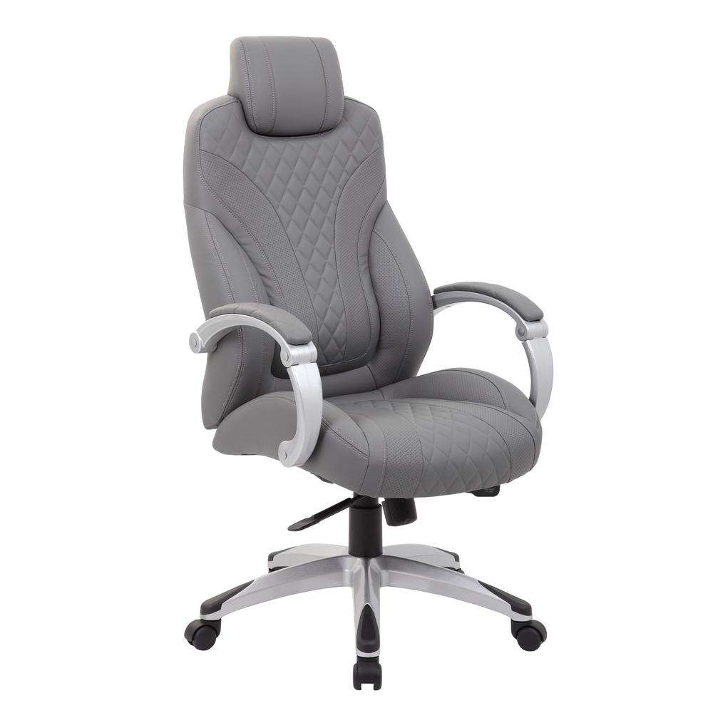 Boss Executive Hinged Arm Chair - Grey. Picture 5