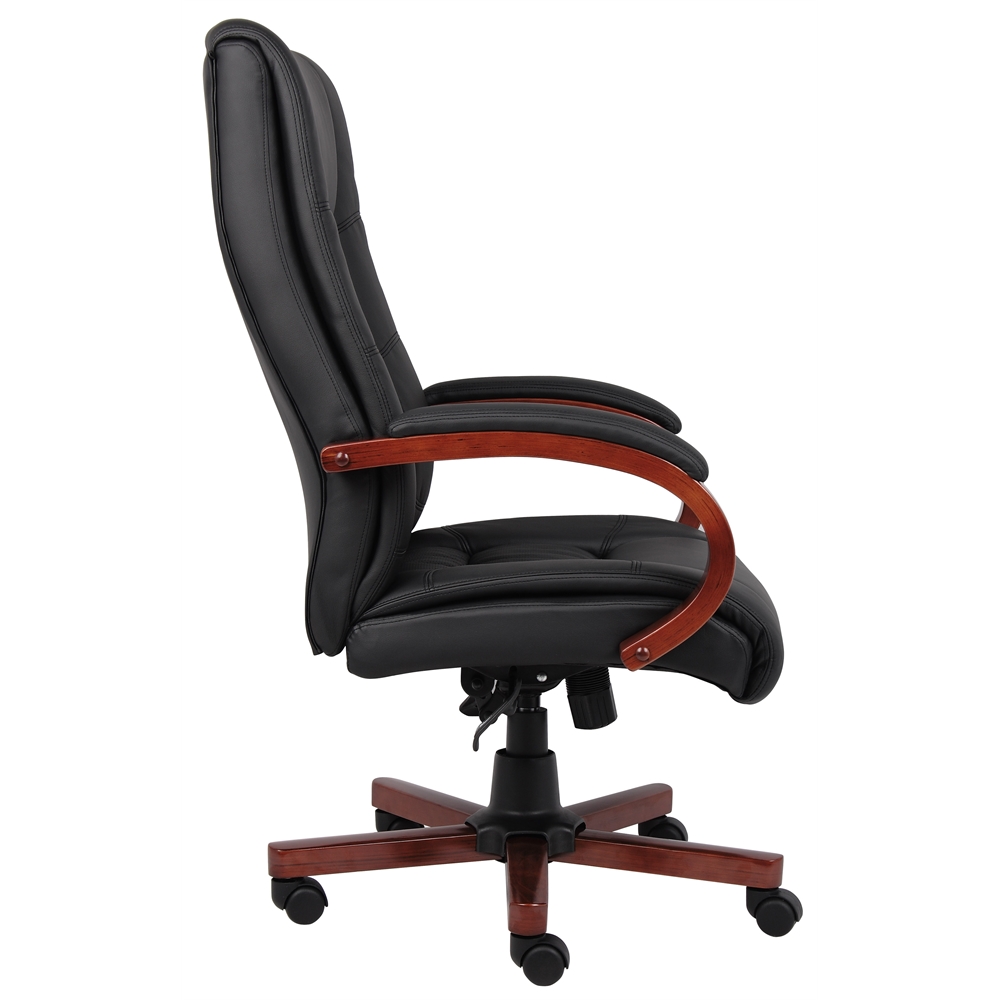 Boss High Back Executive Wood Finished Chairs. Picture 4