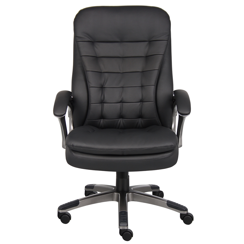 Boss High Back Executive Chair With Pewter Finished Base/Arms. Picture 3