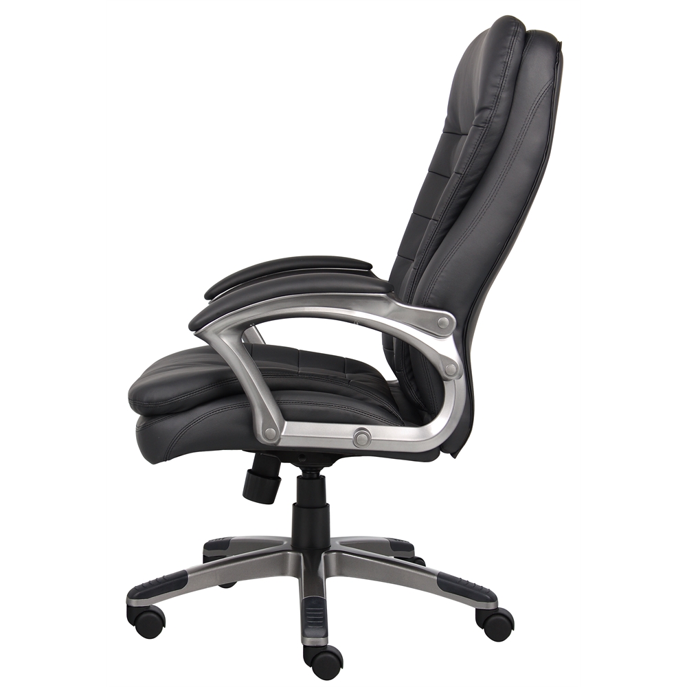 Boss High Back Executive Chair With Pewter Finished Base/Arms. Picture 5