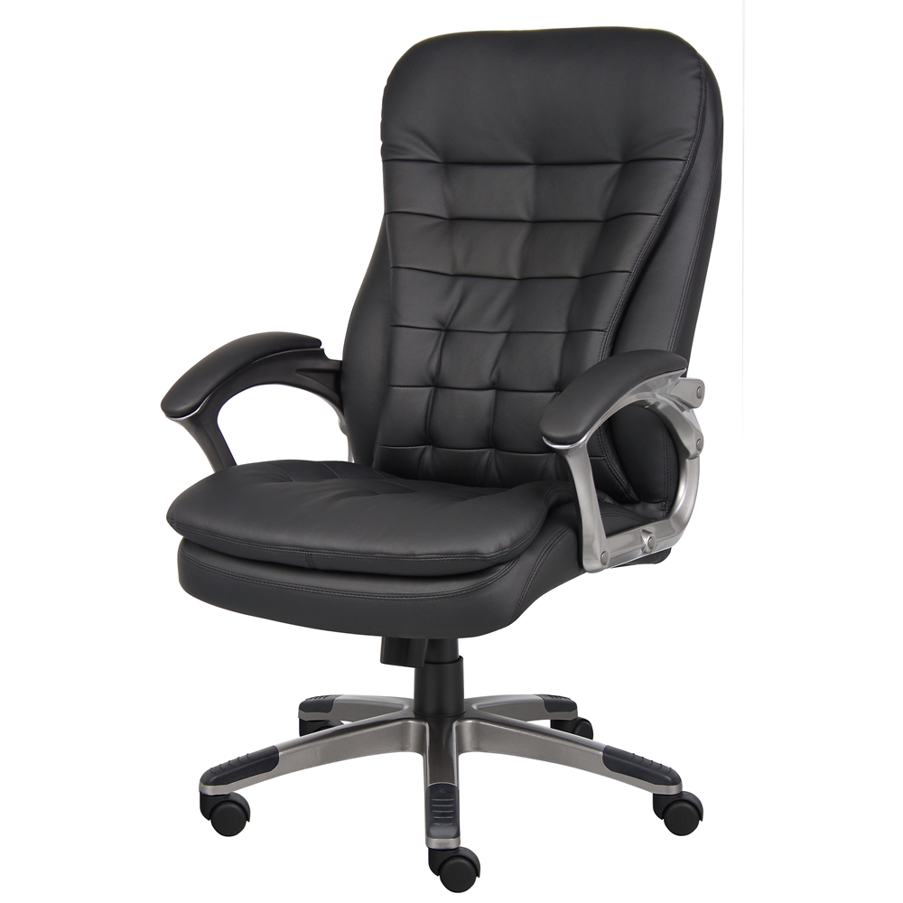 Boss High Back Executive Chair With Pewter Finished Base/Arms. Picture 4