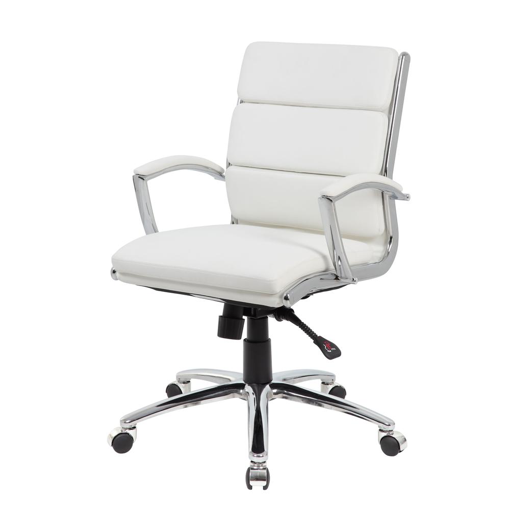 Boss Executive CaressoftPlus™ Chair with Metal Chrome Finish - Mid Back. Picture 1