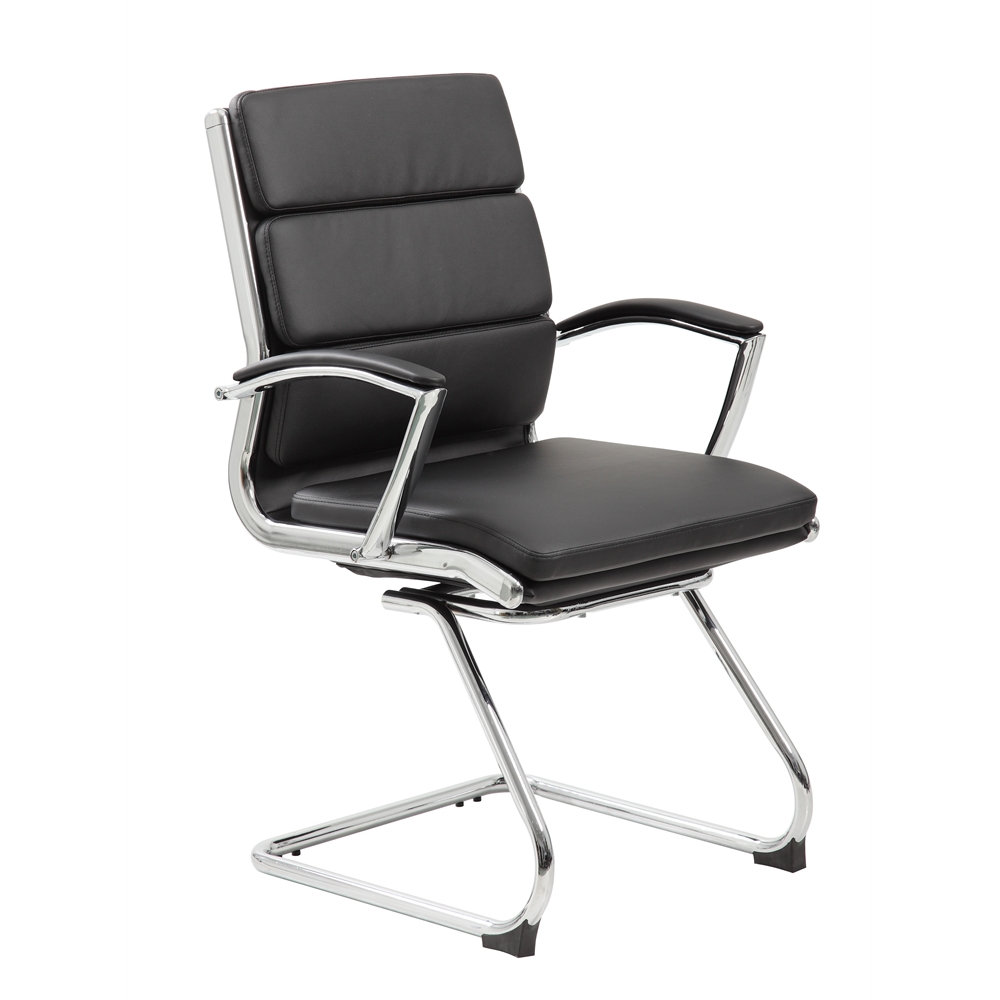 Boss Executive CaressoftPlus™ Chair with Metal Chrome Finish - Guest Chair. Picture 1