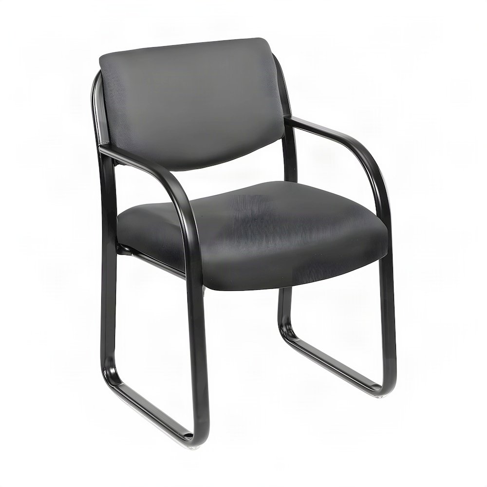 Starlight Canyon Home Fabric-Upholstered Guest Chair with Sled Base, Grey
