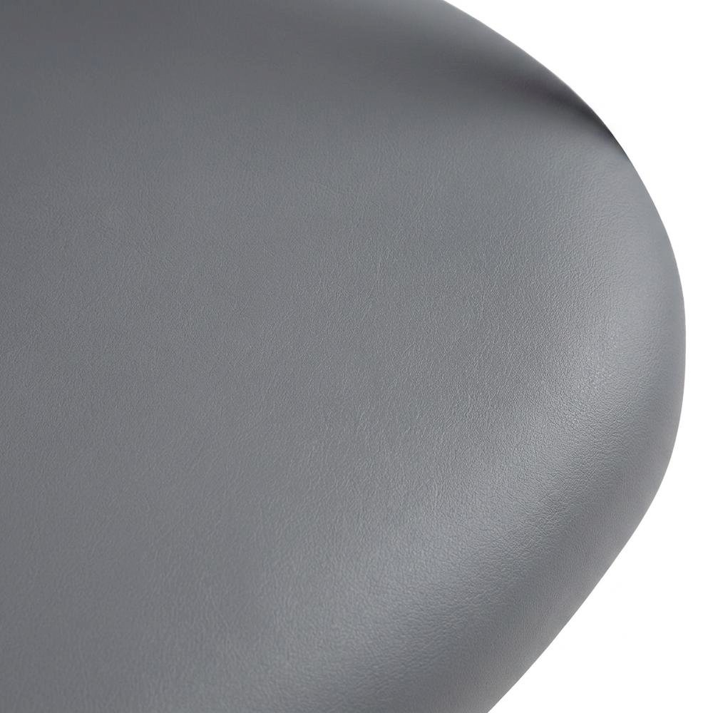 LeatherPlus Armless Side Chair with Sled Base, Desk Chair No Wheels, Grey. Picture 6