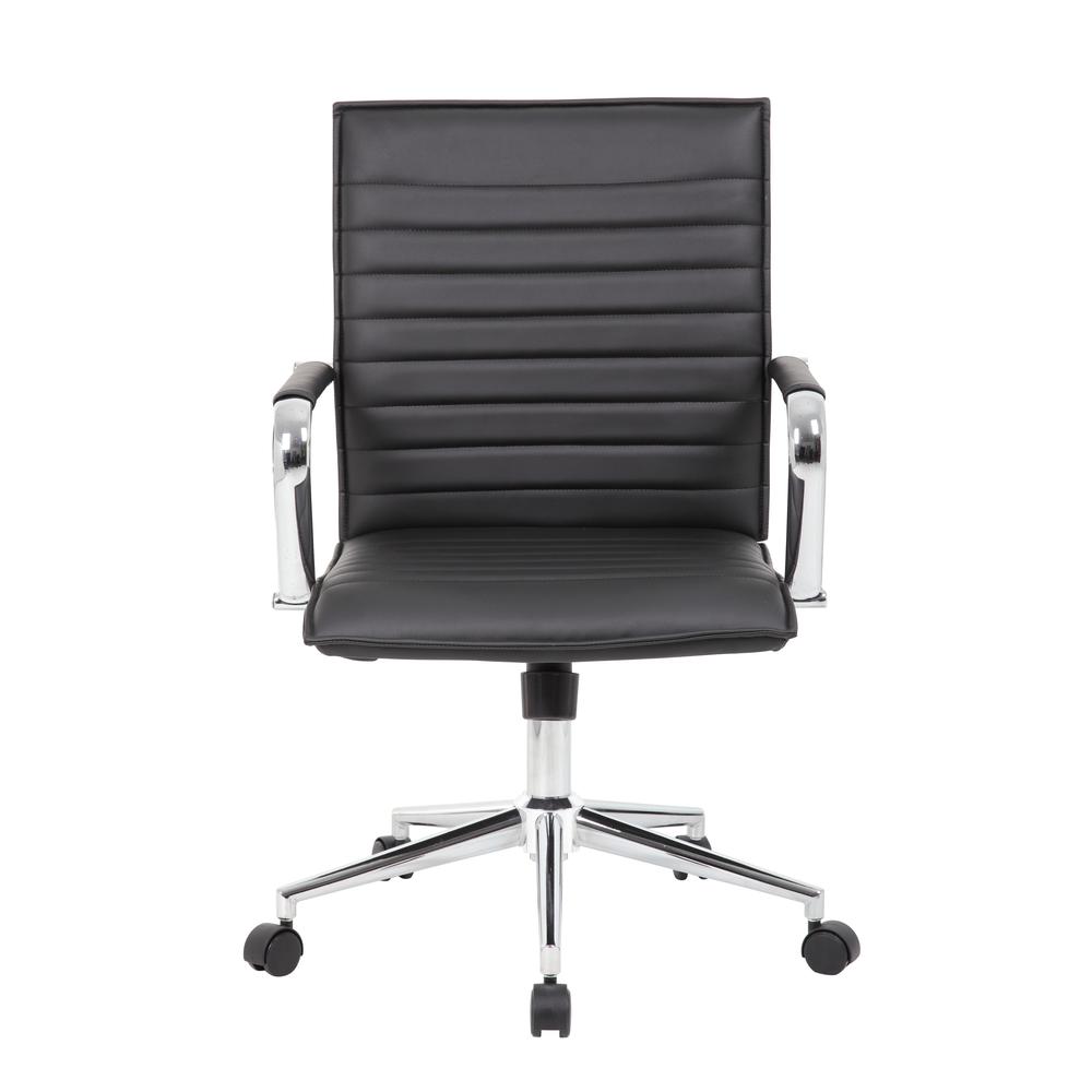 Boss Black Vinyl Hospitality Chair. Picture 2