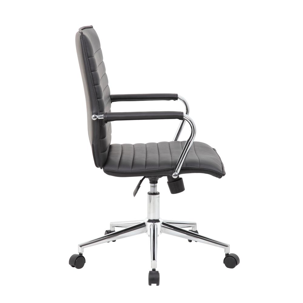 Boss Black Vinyl Hospitality Chair. Picture 3