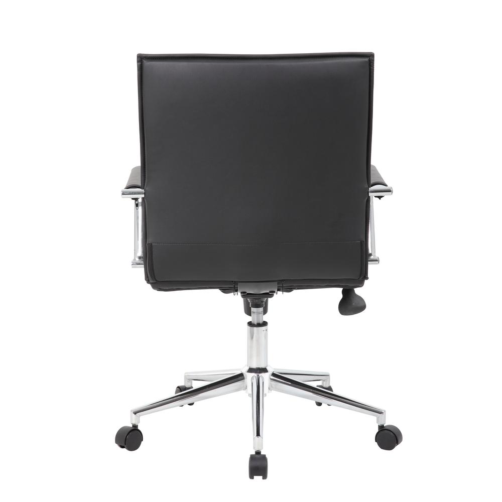 Boss Black Vinyl Hospitality Chair. Picture 4