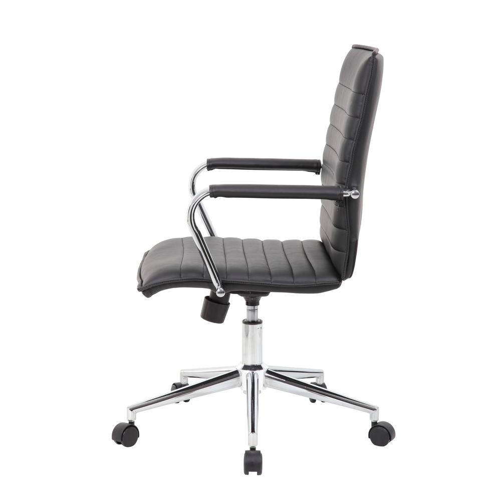 Boss Black Vinyl Hospitality Chair. Picture 5
