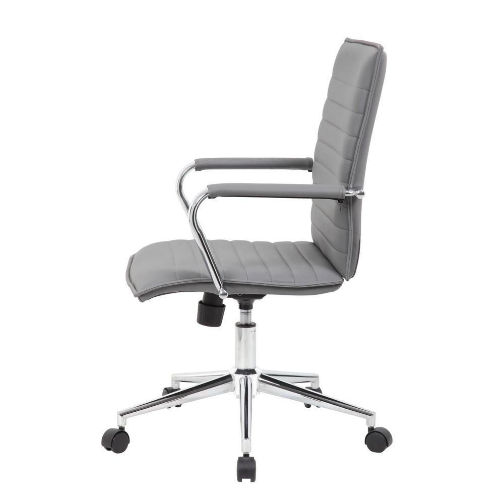 Boss Grey Vinyl Hospitality Chair. Picture 5