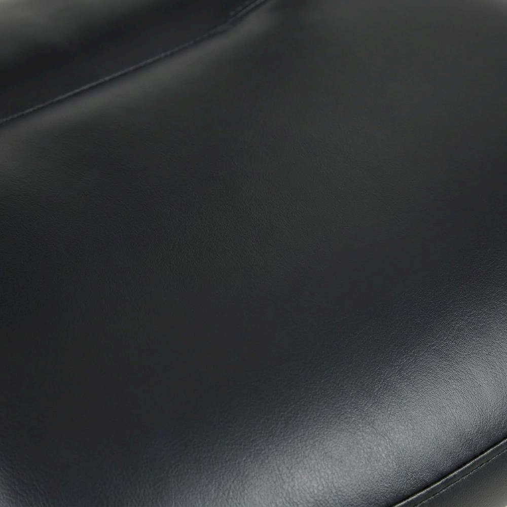 LeatherPlus Armless Side Chair with Sled Base, Desk Chair No Wheels, Black. Picture 6