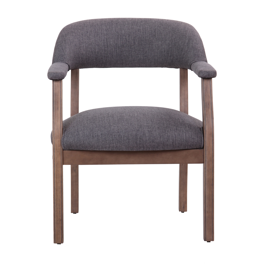 Boss Modern Captain's Chair in Slate Grade Commercial Grade Linen. Picture 3