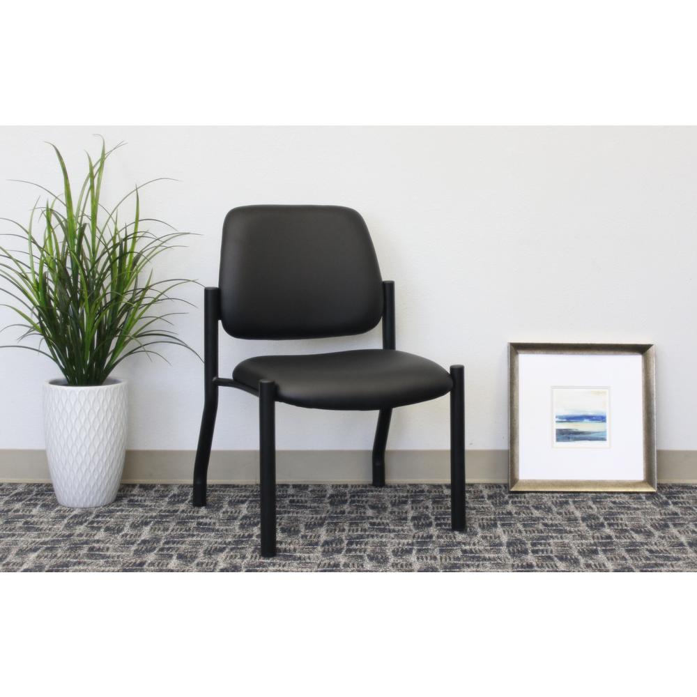 Boss Antimicrobial Armless Guest Chair, 300 lb. weight capacity. Picture 7