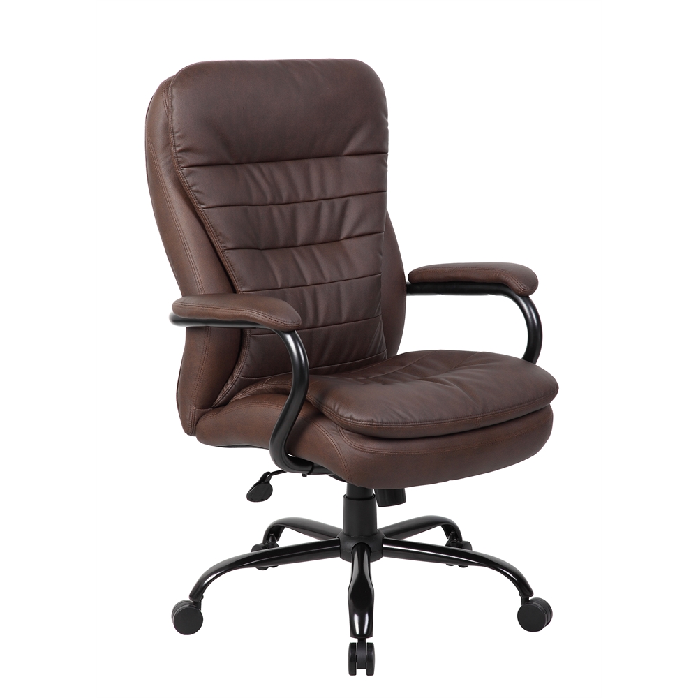 Boss Heavy Duty Double Plush LeatherPlus Chair - 400 Lbs.. Picture 1