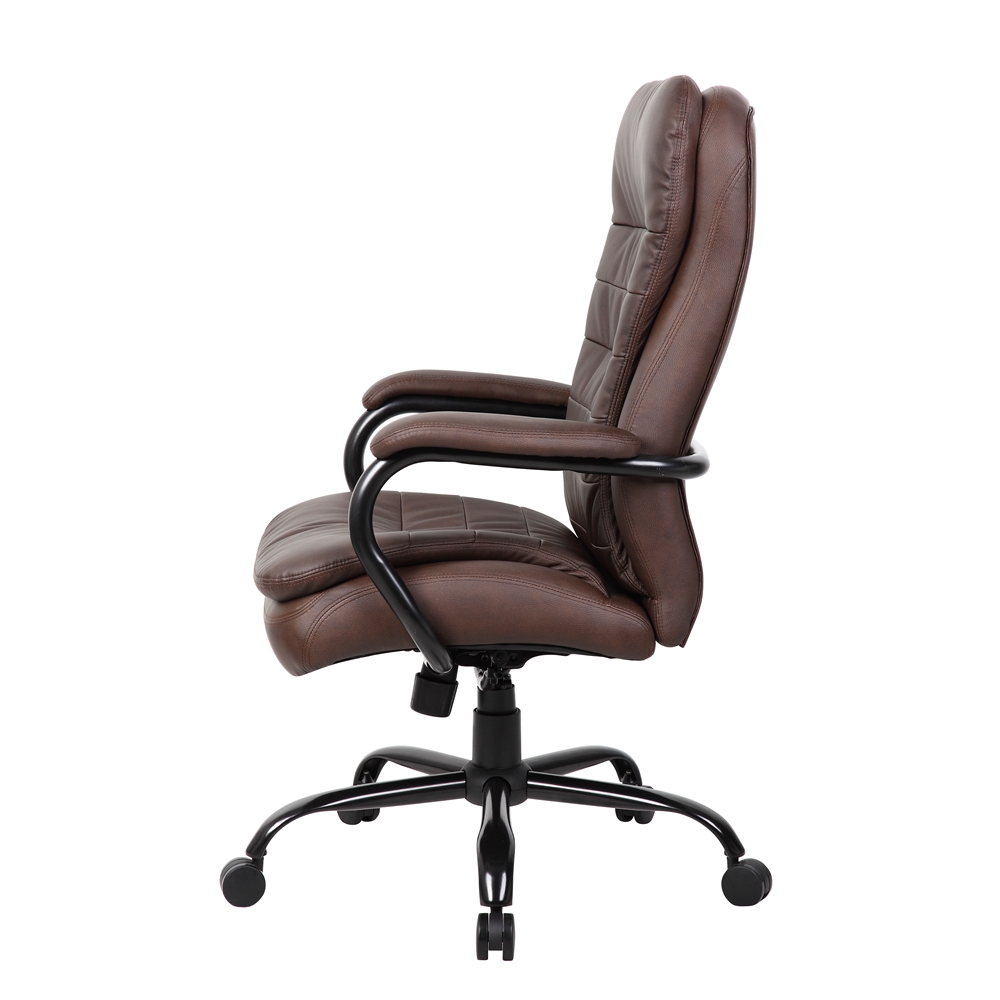 Boss Heavy Duty Double Plush LeatherPlus Chair - 400 Lbs.. Picture 4