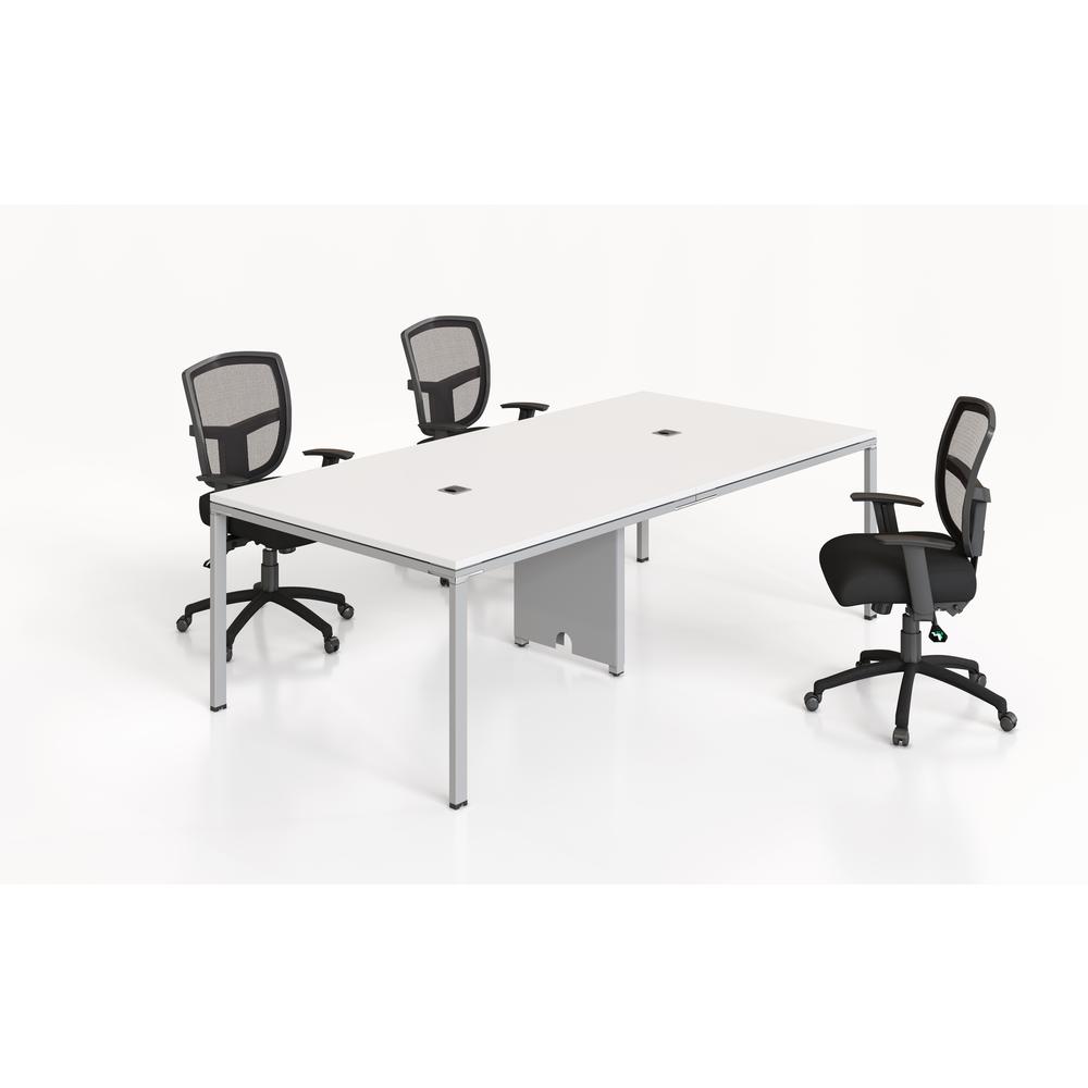 Meeting Table 95 X 47 White , White. Picture 2