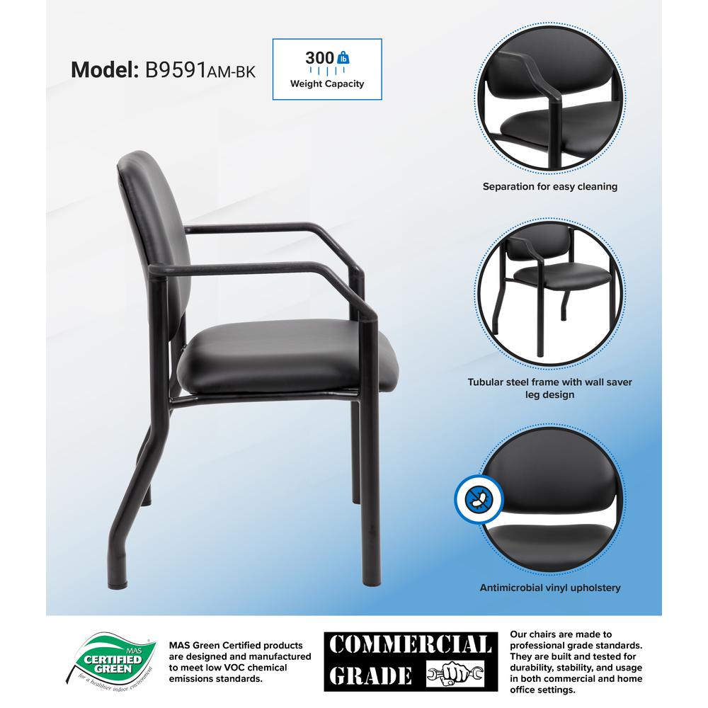 Boss Antimicrobial Guest Chair, 300 lb. weight capacity. Picture 12