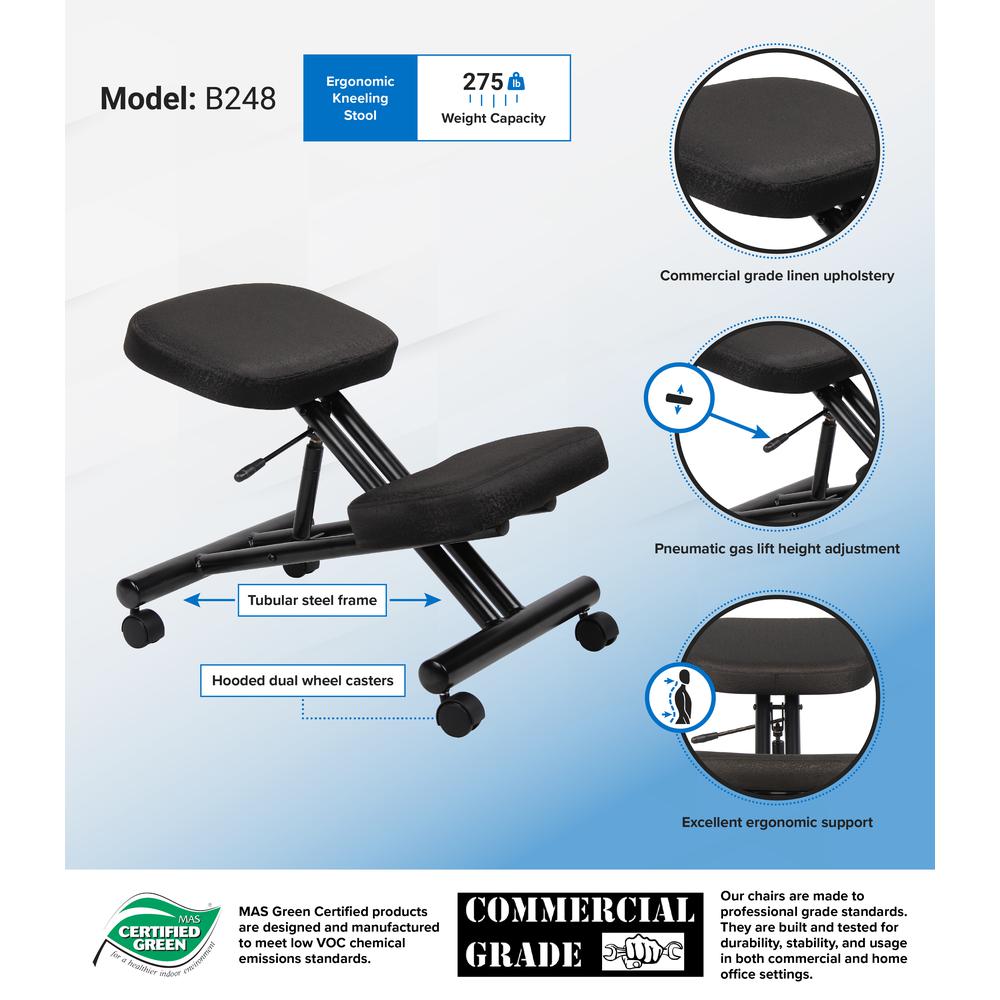 Boss Ergonomic Kneeling Stool. Picture 5