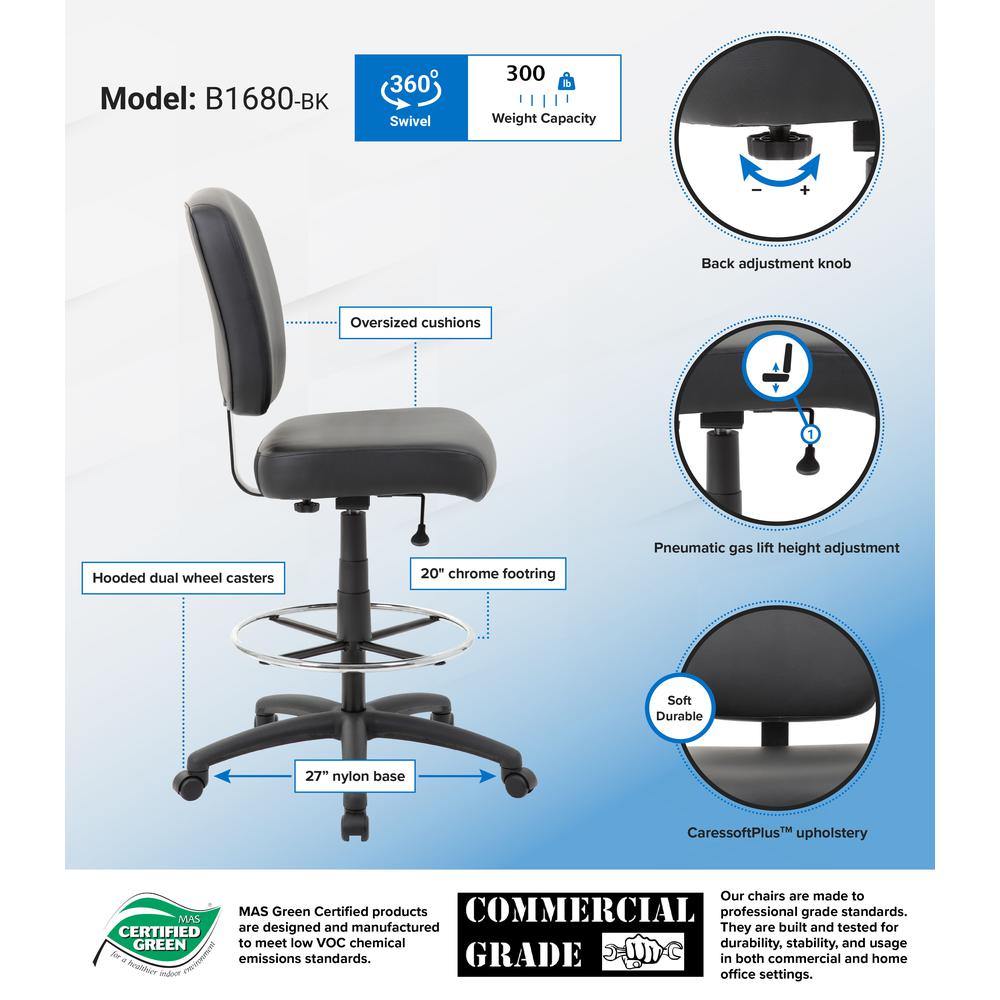 Boss Oversized Drafting Stool. Picture 8
