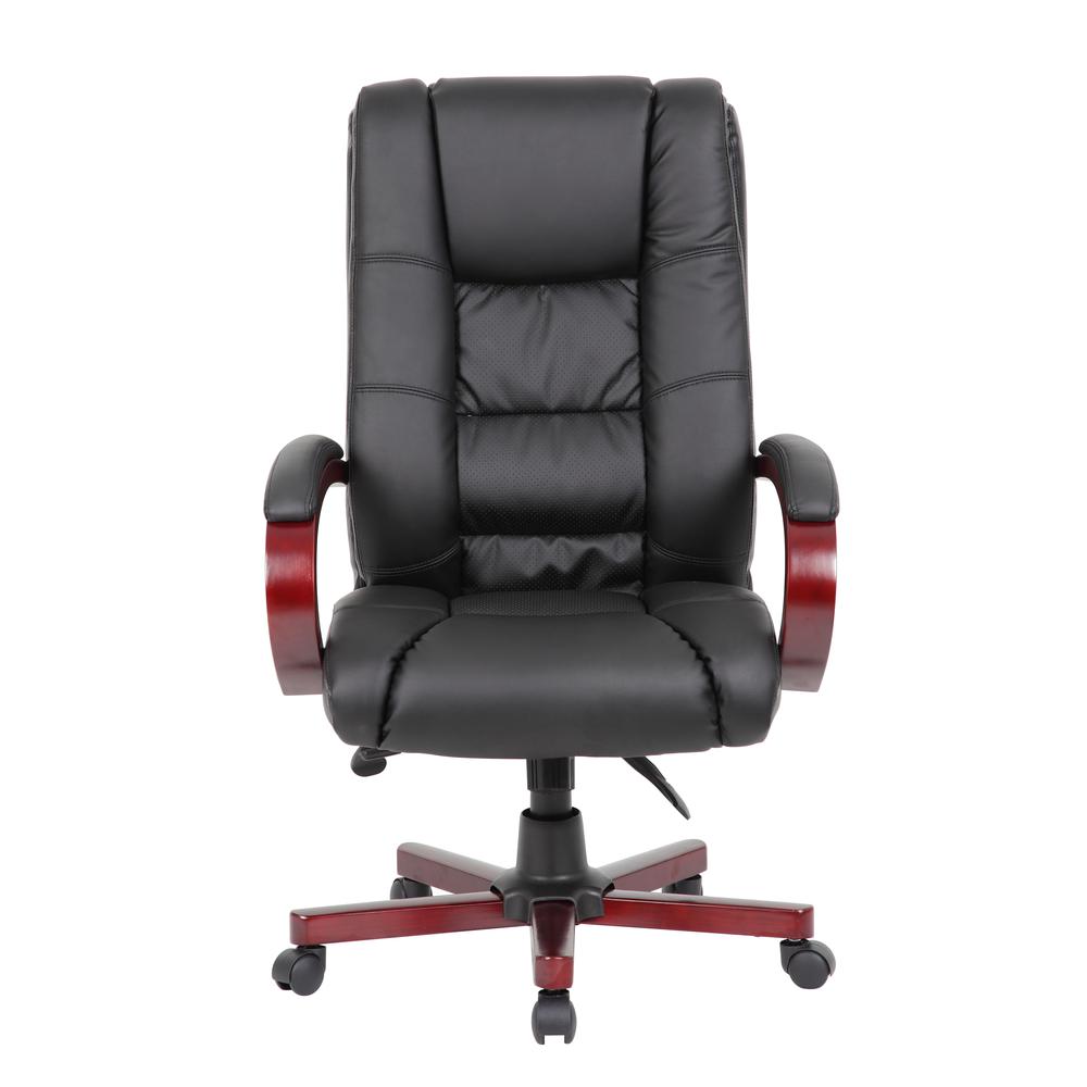 Boss High Back Executive Wood Finished Chairs. Picture 4