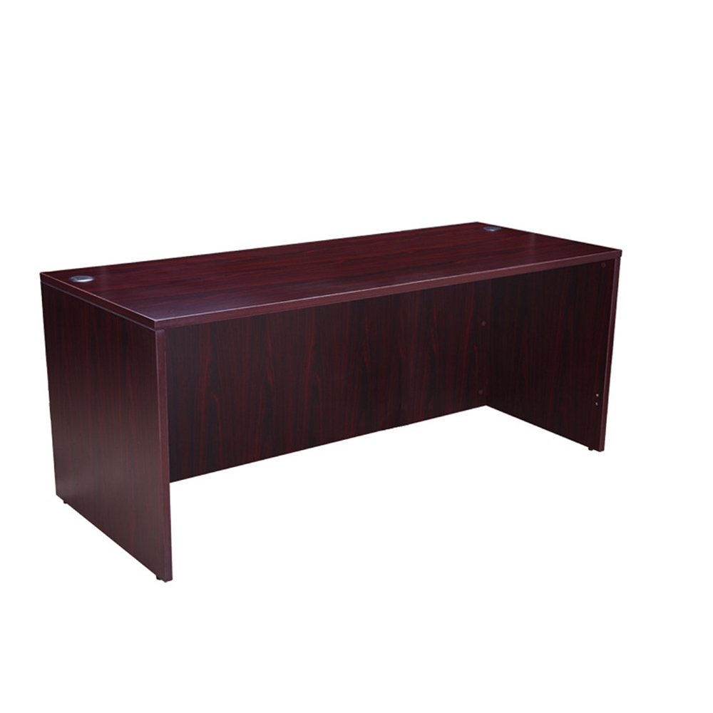 Boss Desk Shell, 71"W X 36"D, Mahogany. Picture 3