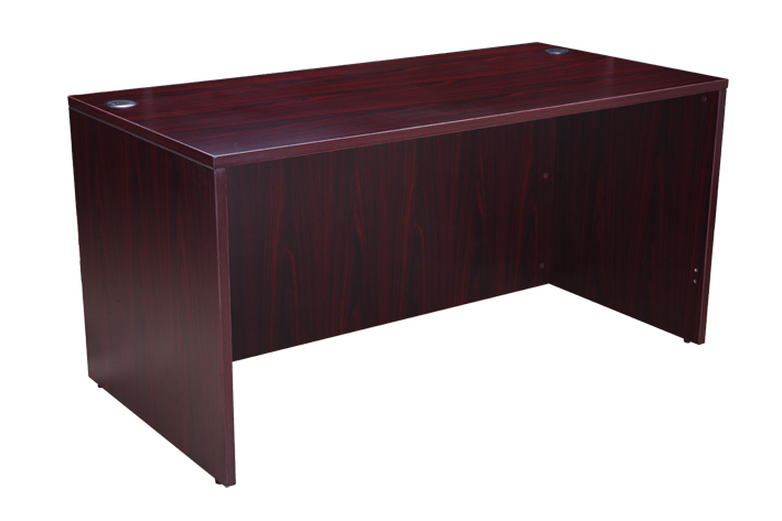 Boss Desk Shell, 60"W X 30"D, Mahogany. Picture 4