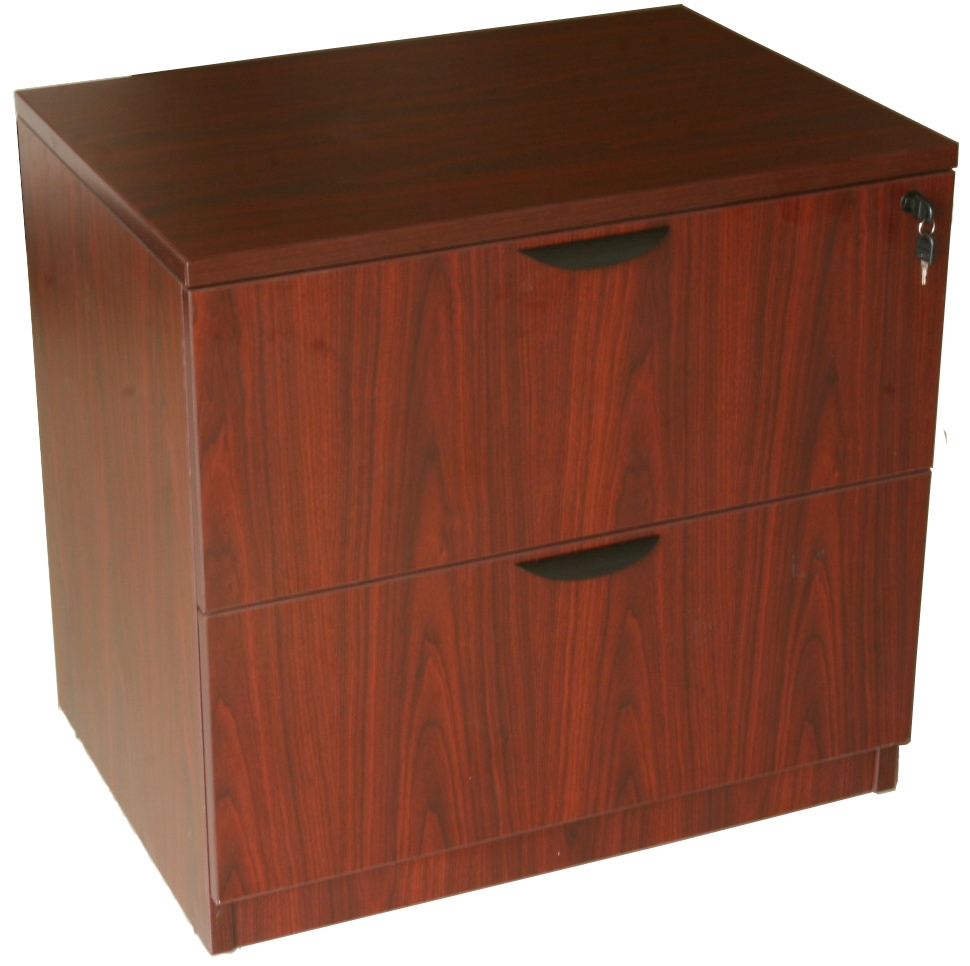 Boss 2-Drawer Lateral File, Mahogany. Picture 3